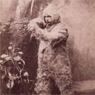 Young man in bear costume